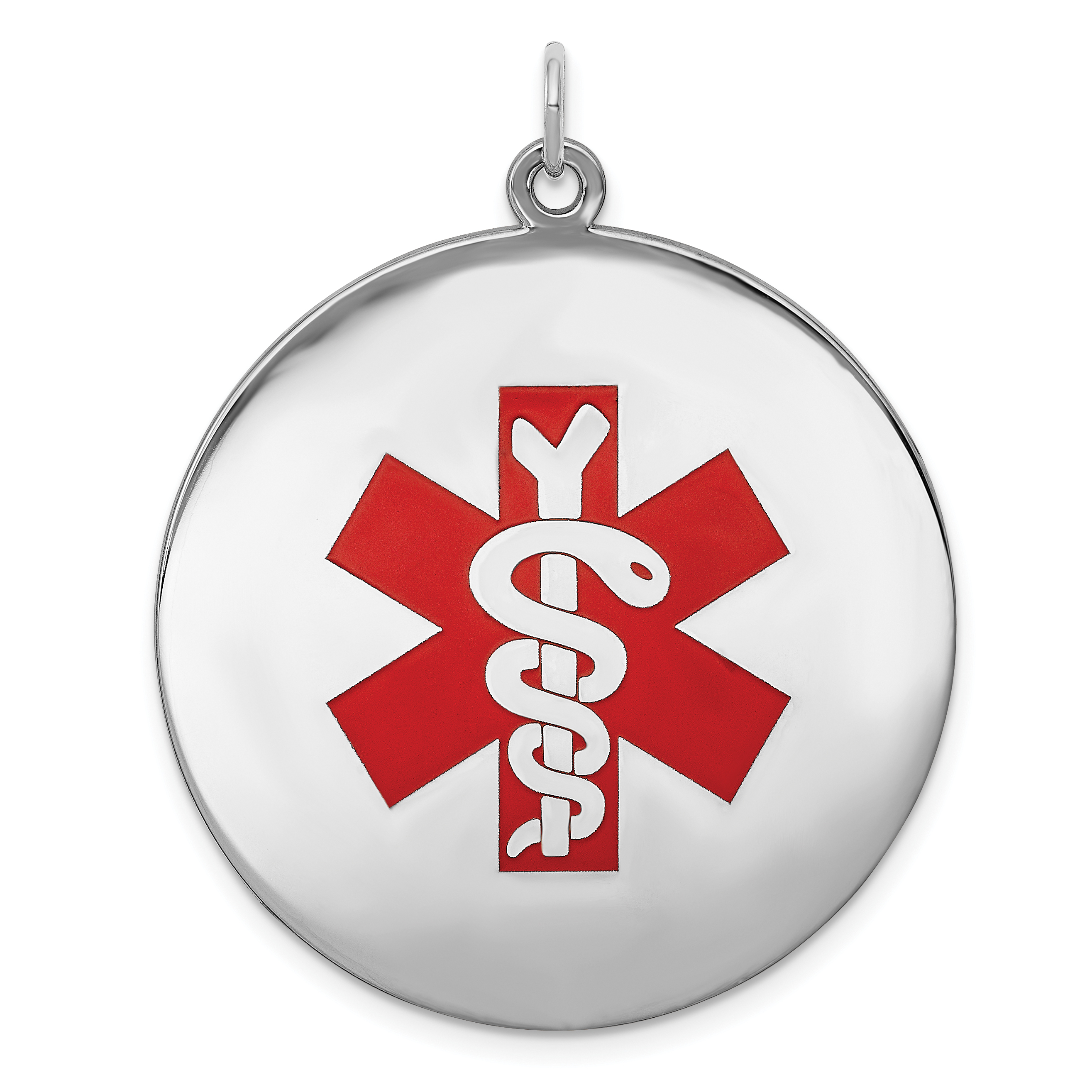 Sterling Silver Rhodium-plated Medical Jewelry Pendant (XSM81)