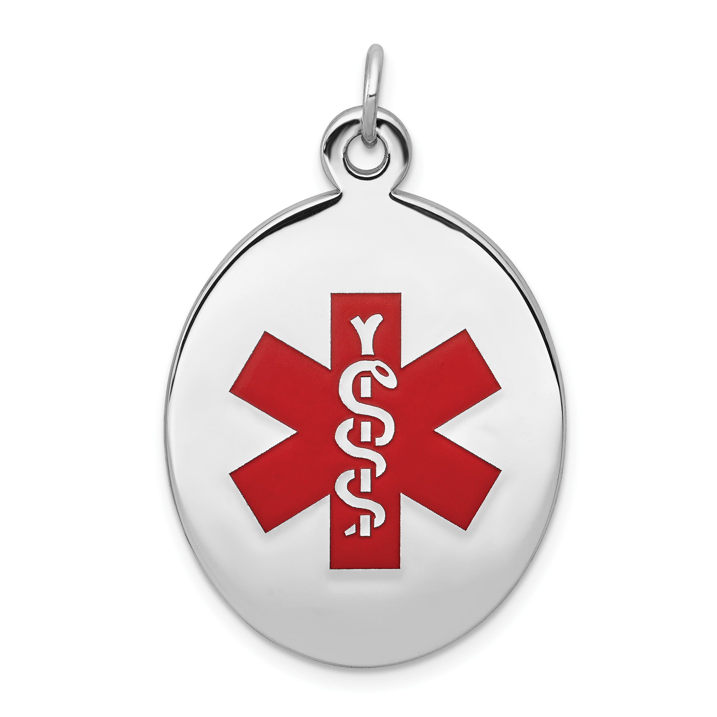 Sterling Silver Rhodium-plated Medical Jewelry Pendant (XSM84)