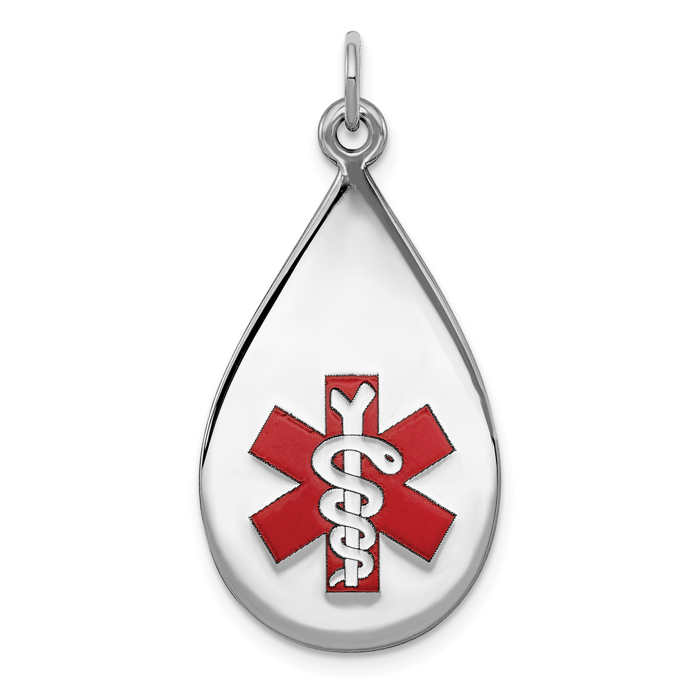 Sterling Silver Rhodium-plated Medical Jewelry Pendant (XSM86)