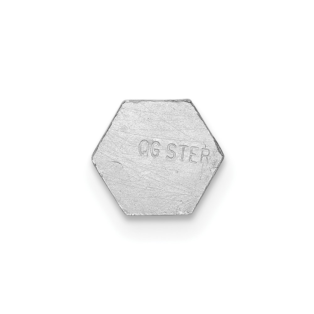 Sterling Silver Rhodium Non-enameled Attachable Emblem Medical Charm (XSM87N)