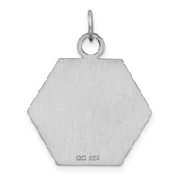 Sterling Silver Rhodium-plated Medical Jewelry Pendant view 3
