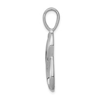 14K White Gold Peg-Set and Channel VS Diamond Semi-Mount Slide Fits Up to 4mm Regular 6mm Fancy Or Reversible Omega view 2