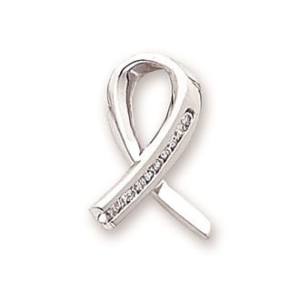 14k White Gold A Diamond slide