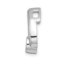 14K White Gold Holds 5mm Stone Teardrop Chain Slide Mounting view 2