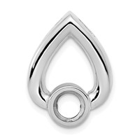 14K White Gold Holds 5mm Stone Teardrop Chain Slide Mounting view 5