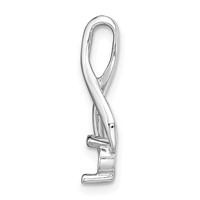 14K White Gold Holds 4mm Stone Fancy Slide Mounting Fits Up to 2mm Regular 5mm Fancy Or Reversible Omega view 2