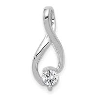 14K White Gold Holds 4.5mm Stone Fancy Slide Mounting Fits Up to 2mm Regular 6mm Fancy Or Reversible Omega view 5