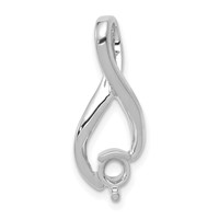 14K White Gold Holds 4.5mm Stone Fancy Slide Mounting Fits Up to 2mm Regular 6mm Fancy Or Reversible Omega view 1