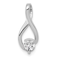14K White Gold Holds 5mm Stone Fancy Slide Mounting Fits Up to 2mm Regular 6mm Fancy Or Reversible Omega view 4