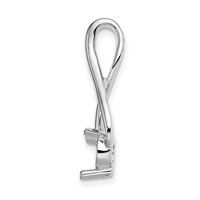 14K White Gold Holds 5.8mm Stone Fancy Slide Mounting Fits Up to 2mm Regular 6mm Fancy Or Reversible Omega view 2
