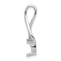14K White Gold Holds 6.5mm Stone Fancy Slide Mounting Fits Up to 3mm Regular 6mm Fancy Or Reversible Omega view 2