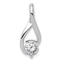 14K White Gold Holds 6.5mm Stone Fancy Slide Mounting Fits Up to 3mm Regular 6mm Fancy Or Reversible Omega view 4