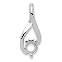 14K White Gold Holds 6.5mm Stone Fancy Slide Mounting Fits Up to 3mm Regular 6mm Fancy Or Reversible Omega view 1