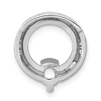 14K White Gold Holds 4mm Stone Circle Chain Slide Mounting view 4