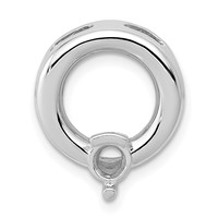14K White Gold Holds 4mm Stone Circle Chain Slide Mounting view 5
