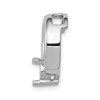 14K White Gold Holds 4.4mm Stone Circle Chain Slide Mounting view 2