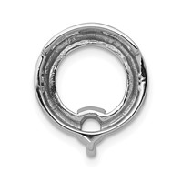 14K White Gold Holds 4.4mm Stone Circle Chain Slide Mounting view 4