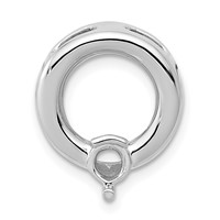14K White Gold Holds 4.4mm Stone Circle Chain Slide Mounting view 5