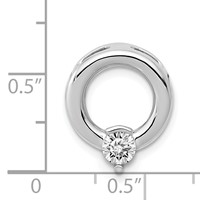 14K White Gold Holds 4.4mm Stone Circle Chain Slide Mounting view 3