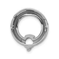 14K White Gold Holds 5mm Stone Circle Chain Slide Mounting view 4