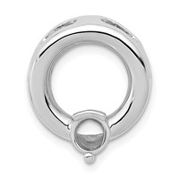 14K White Gold Holds 5mm Stone Circle Chain Slide Mounting view 5