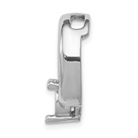 14K White Gold Holds 6.5mm Stone Circle Chain Slide Mounting view 2