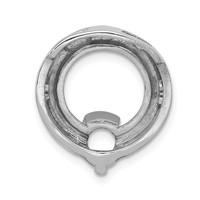14K White Gold Holds 6.5mm Stone Circle Chain Slide Mounting view 4