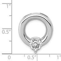 14K White Gold Holds 6.5mm Stone Circle Chain Slide Mounting view 3