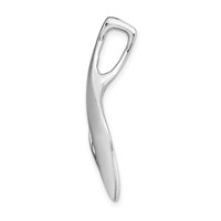 14K White Gold Fancy Peg-Set Diamond Slide Mounting Fits Up to 4mm Regular 6mm Fancy Or Reversible Omega view 2