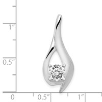 14K White Gold Fancy Peg-Set Diamond Slide Mounting Fits Up to 4mm Regular 6mm Fancy Or Reversible Omega view 3