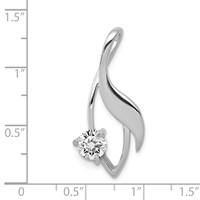 14K White Gold Holds 5mm Stone Fancy Slide Mounting Fits Up to 2mm Regular 3mm Fancy Or Reversible Omega view 2