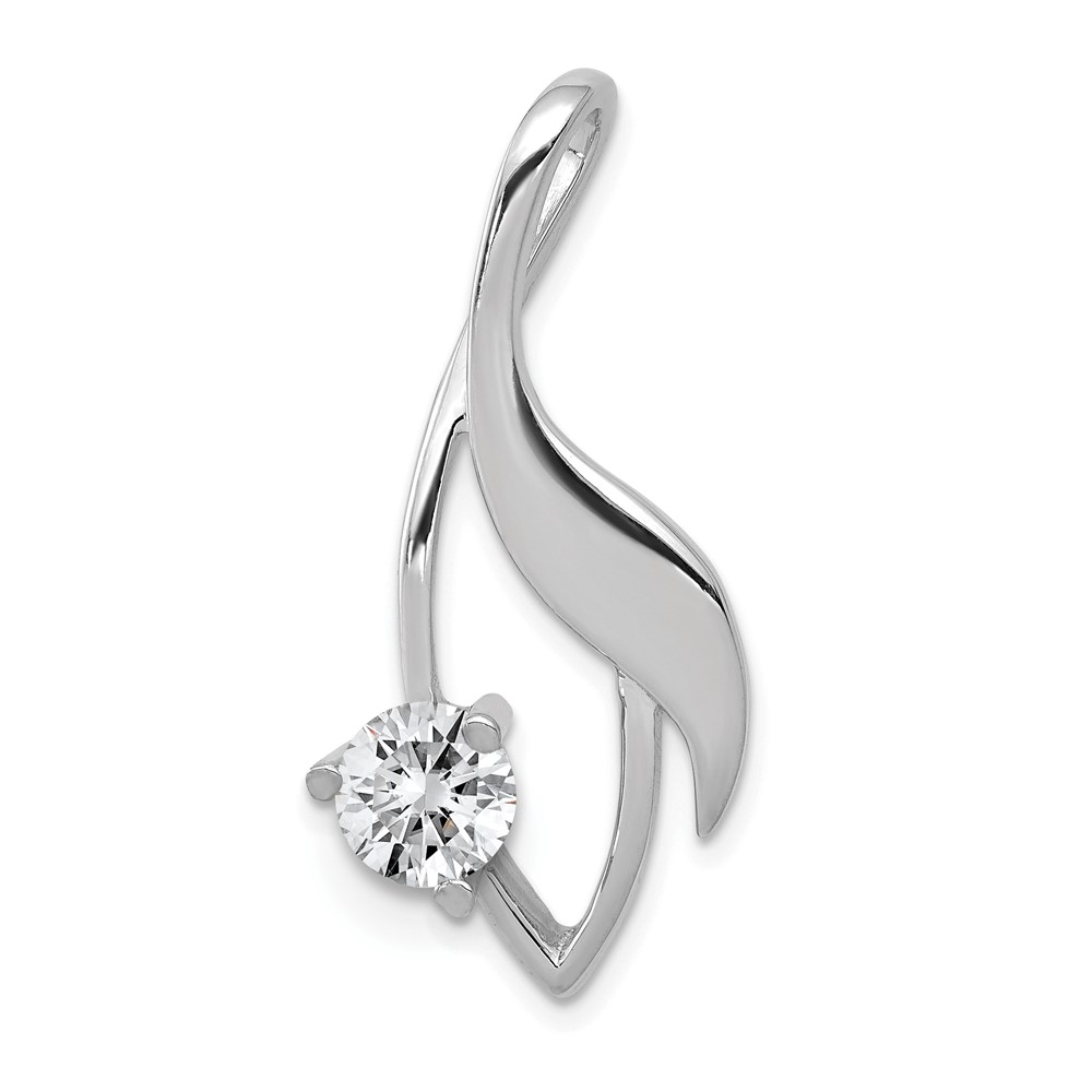 14K White Gold Holds 5mm Stone Fancy Slide Mounting Fits Up to 2mm Regular 3mm Fancy Or Reversible Omega