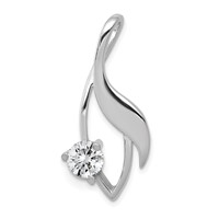 14K White Gold Holds 5mm Stone Fancy Slide Mounting Fits Up to 2mm Regular 3mm Fancy Or Reversible Omega view 1