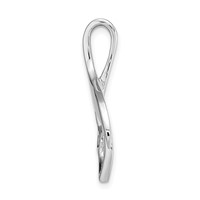 14K White Gold Peg-Set Fancy Slide Mounting Fits Up to 3mm Regular 6mm Fancy Or Reversible Omega view 2