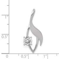 14K White Gold Peg-Set Fancy Slide Mounting Fits Up to 3mm Regular 6mm Fancy Or Reversible Omega view 3