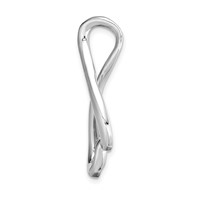 14K White Gold Fancy Peg-Set Diamond Slide Mounting Fits Up to 6mm Regular Fancy Reversible Omega view 2