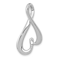 14K White Gold Fancy Peg-Set Diamond Slide Mounting Fits Up to 6mm Regular Fancy Reversible Omega view 5