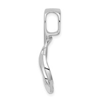 14K White Gold Peg-Set Fancy Slide Mounting Fits Up to 4mm Regular 6mm Fancy Or Reversible Omega view 2