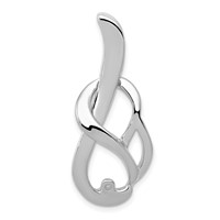 14K White Gold Peg-Set Fancy Slide Mounting Fits Up to 4mm Regular 6mm Fancy Or Reversible Omega view 5