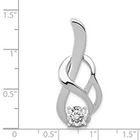 14K White Gold Peg-Set Fancy Slide Mounting Fits Up to 4mm Regular 6mm Fancy Or Reversible Omega view 3