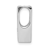 14K White Gold Complete AA 4.1mm Diamond Slide Fits Up to 4mm Regular 6mm Fancy Or Reversible Omega view 2