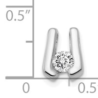14K White Gold Complete VS 3.75mm Diamond Slide Fits Up to 2mm Regular 3mm Fancy Or Reversible Omega view 2