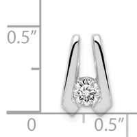 14K White Gold Complete VS 4.0mm Diamond Slide Fits Up to 2mm Regular 3mm Fancy Or Reversible Omega view 2