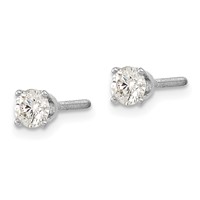 14K White Gold 0.33 Carat Single Stud AA Diamond Earring view 2