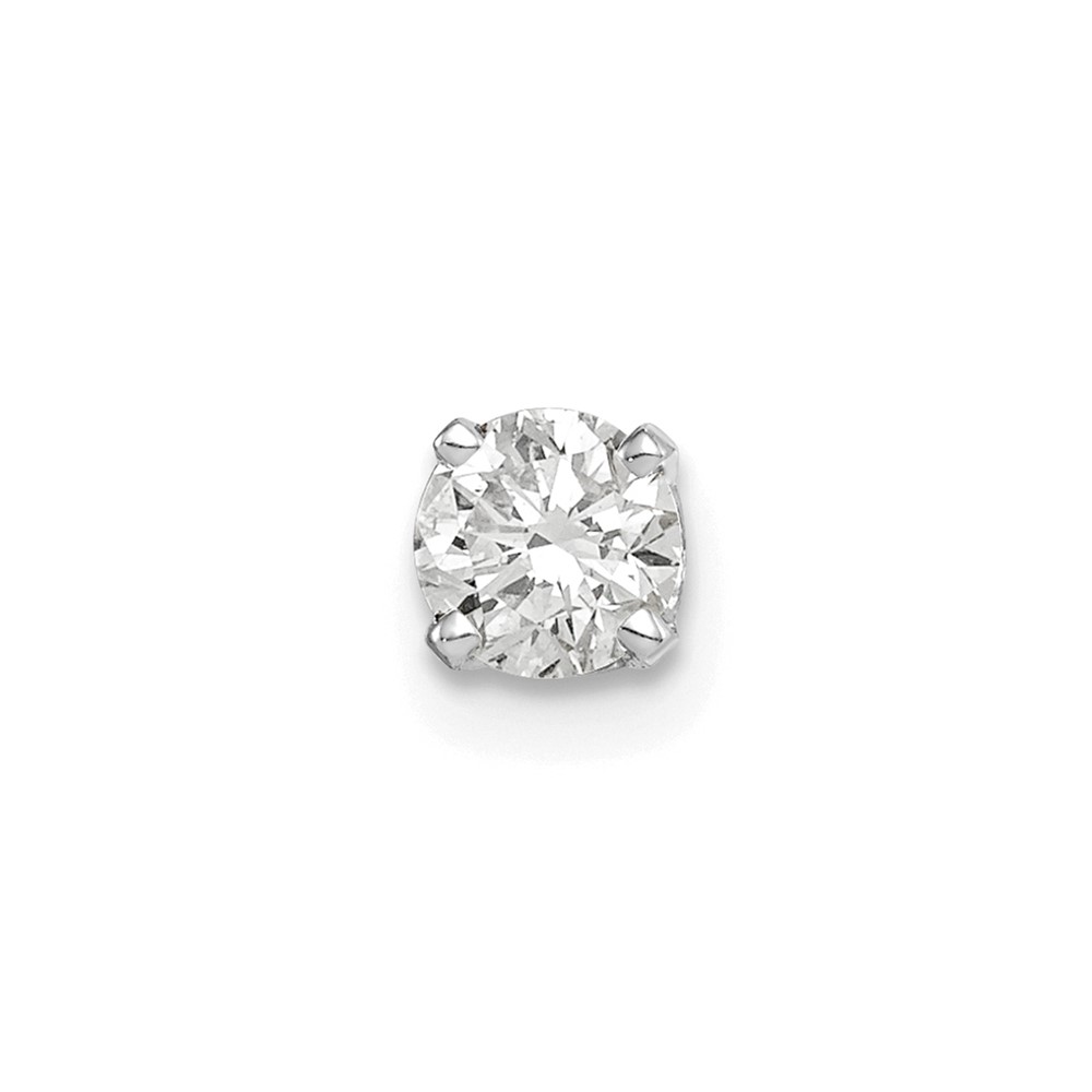 14K White Gold 0.33 Carat Single Stud AA Diamond Earring