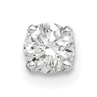 14K White Gold 0.33 Carat Single Stud AA Diamond Earring view 1
