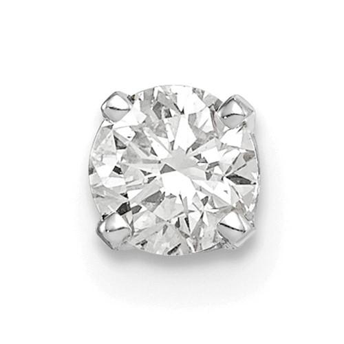 14K White Gold 0.33 Carat Single Stud AA Diamond Earring