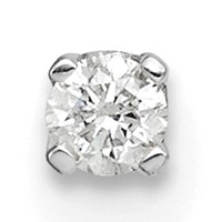 14K White Gold 0.05 Carat Single Stud AA Diamond Earring view 1