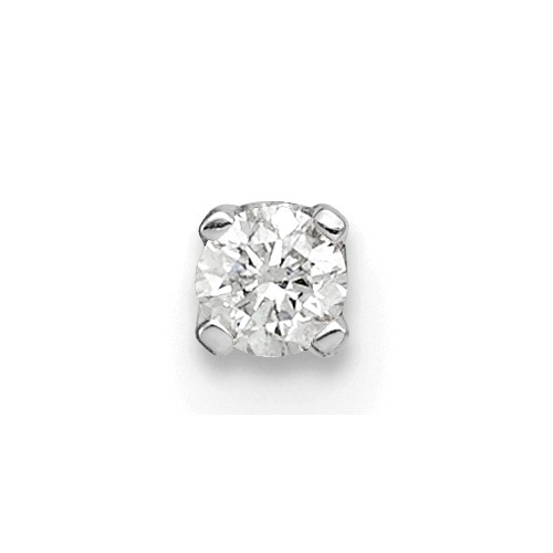 14K White Gold 0.05 Carat Single Stud AA Diamond Earring