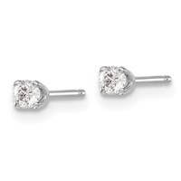 14K White Gold 1/15 Carat Single Stud AA Diamond Earring view 2